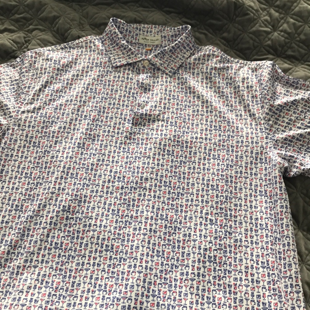 EUC Peter Millar Summer Comfort golf shirt large